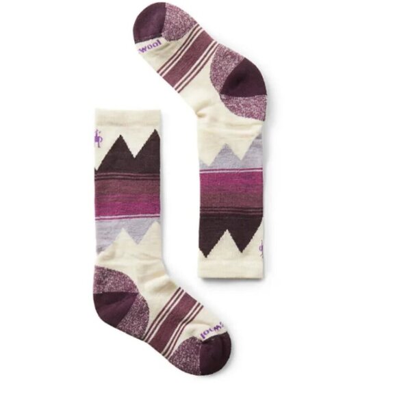 Smartwool Kid's Large Ski Light Cushion Over The Calf Sock Moonbeam Pink NWT - Picture 8 of 8